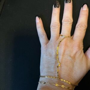 Elegant Gold Hand Chain Bracelet